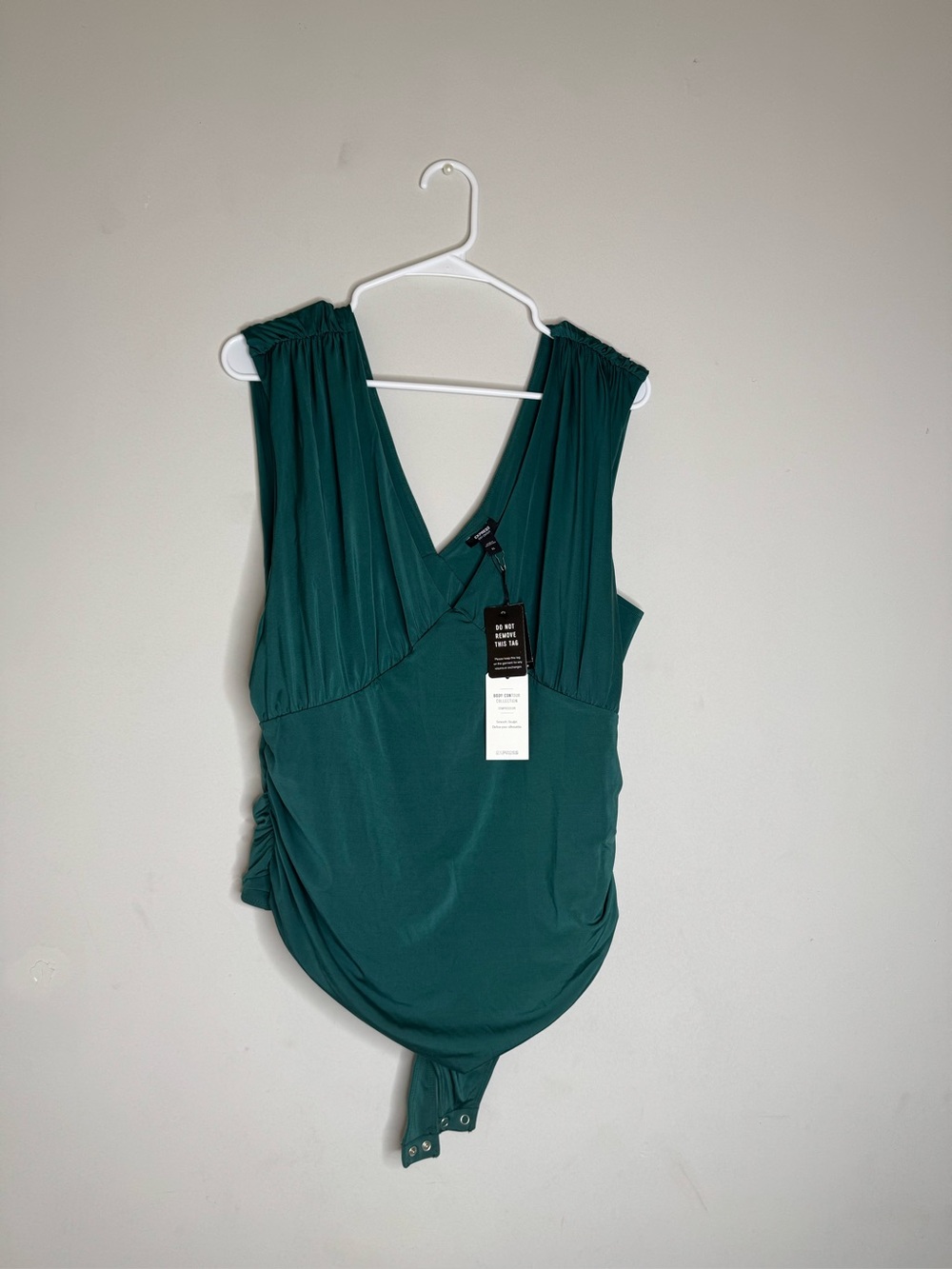 Sleeveless Teal Wrap Bodysuit